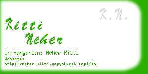 kitti neher business card